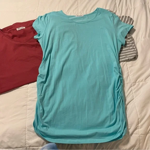 Lot of 3 Classic Side-Ruched Maternity T-Shirts, Like New! XXL - Picture 5 of 9